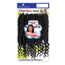 Load image into Gallery viewer, FreeTress Crochet Braids 3X Kids Butterfly Loc With Curls 8"