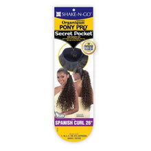 Load image into Gallery viewer, Shake-N-Go Organique Pony Pro Ponytail with Secret Pocket - Spanish Curl 26"
