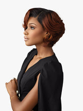 Load image into Gallery viewer, Sensationnel Butta Chic Bob Glueless HD Lace Front Wig Bob Unit 1 - lightly curled tapered bob in Flamboyage Auburn