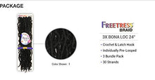 Load image into Gallery viewer, Freetress Synthetic Crochet Braid - 3X Bona Loc 24"