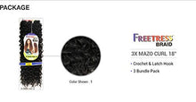 Load image into Gallery viewer, Freetress Synthetic Crochet Braid - 3X Mazo Curl 18"