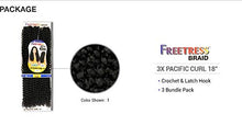 Load image into Gallery viewer, Freetress Synthetic Crochet Braid - 3X Pacific Curl 18"