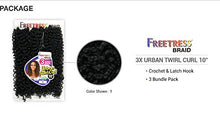 Load image into Gallery viewer, Freetress Synthetic Crochet Braid - 3X Urban Twirl Curl 10"