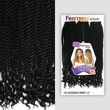 Load image into Gallery viewer, Freetress Synthetic Pre Looped Crochet Braid - 3X Gorgeous Twist 12"