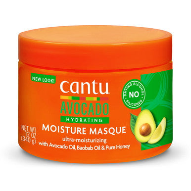 Cantu Avocado Silicone Free Hydrating Moisture Hair Mask with Avocado Oil, 12 Oz