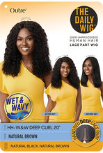 Load image into Gallery viewer, Outre The Daily Wig Human Hair Wet & Wavy Deep Curl 20"