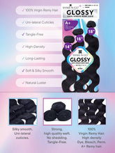 Load image into Gallery viewer, Shake N Go 100% Virgin Remy Hair Weave 3 Bundles Body Wave 14"16"18" Glossy