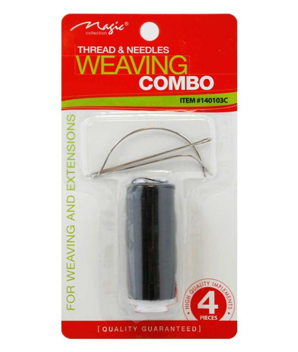 WEAVING THREAD & NEEDLES COMBO BLACK