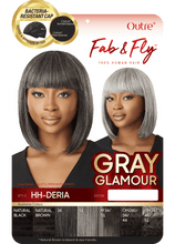 Load image into Gallery viewer, Outre Fab & Fly Full Cap Wig Gray Glamour- Human Hair - Deria