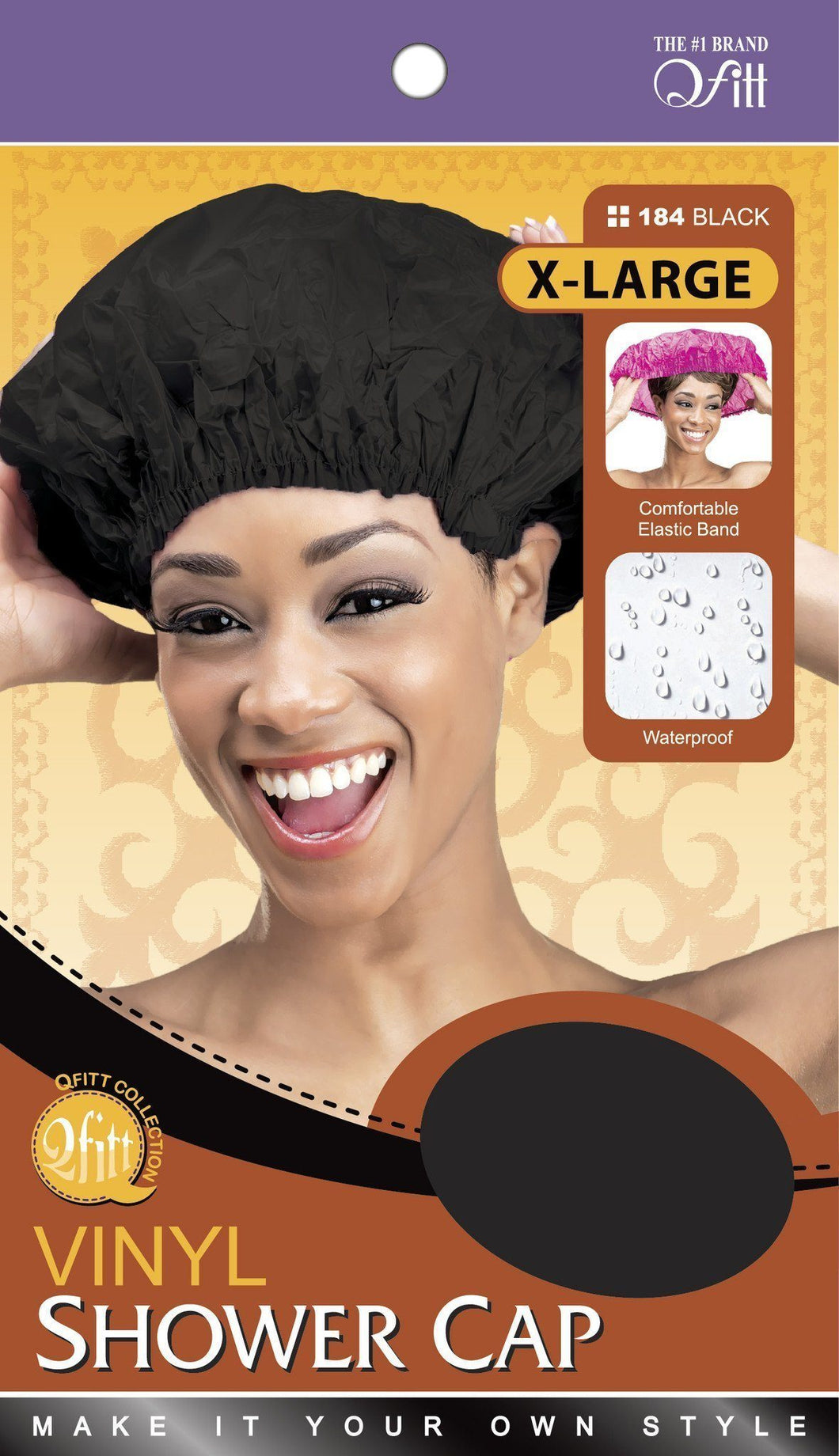 Shower-Cap (Xl) : Black Qfitt184