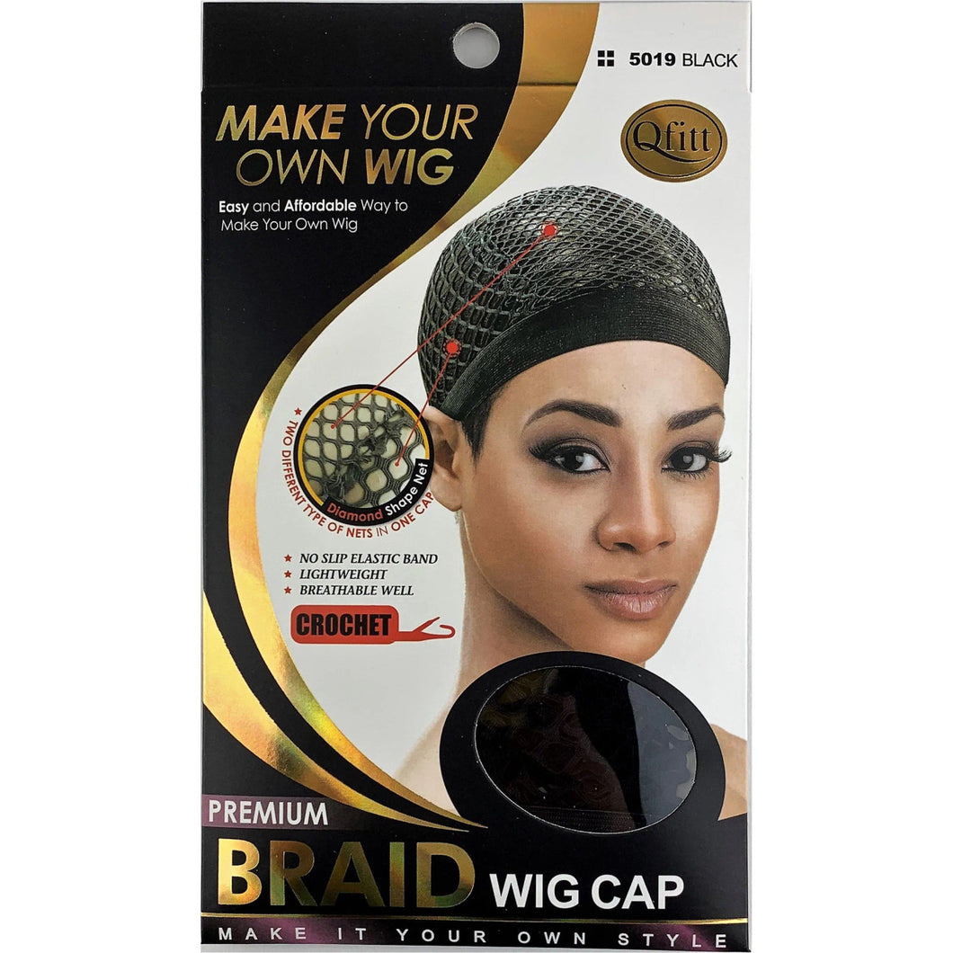 Crochet Wig Cap : Black Qfitt5019