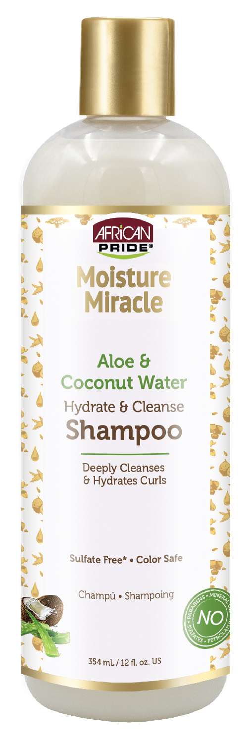 African Pride Moisture Miracle Aloe & Coconut Water Hydrate & Cleanse Shampoo - 12 fl oz