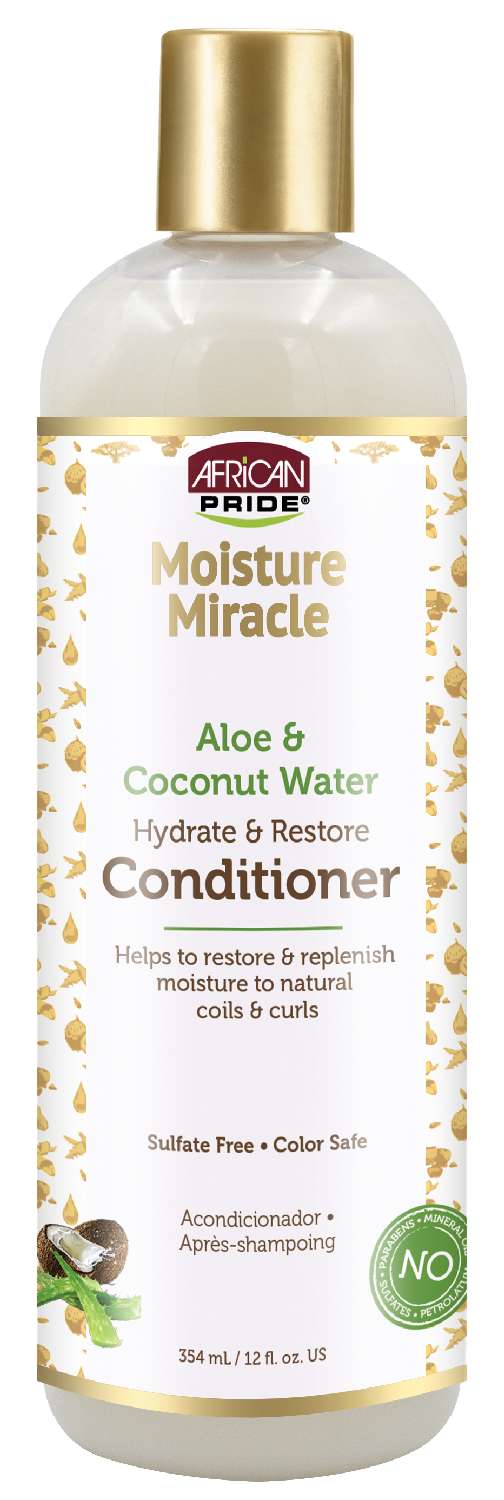 African Pride Moisture Miracle Aloe & Coconut Water Hydrate & Restore Hair Conditioner - 12 fl oz