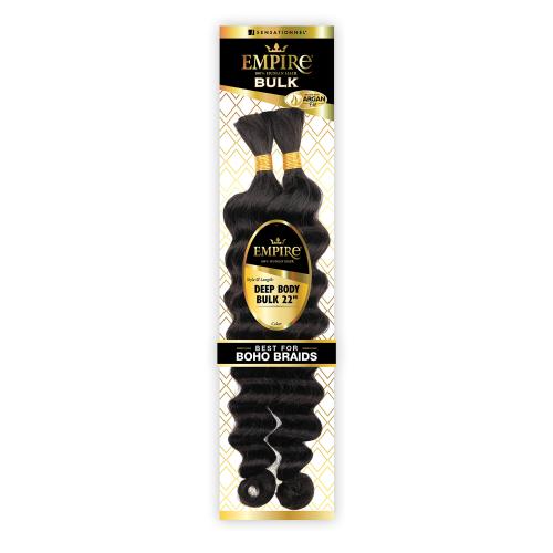 Sensationnel Human Hair Braids Empire Deep Body Bulk 22