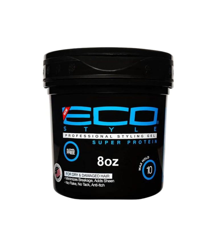 Eco Style Styling Gel Super Protein, Black, 8 oz