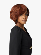 Load image into Gallery viewer, Sensationnel Butta Chic Bob Glueless HD Lace Front Wig Bob Unit 1 - lightly curled tapered bob in Flamboyage Auburn
