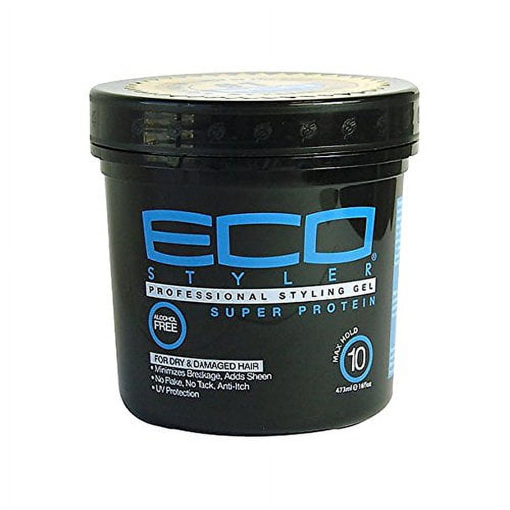 Eco Style Styling Gel Super Protein, Black, 16 oz