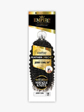 Load image into Gallery viewer, Sensationnel Empire Feather Crochet Miracle Knot Jerry Curl 14 inch human hair crochet braid
