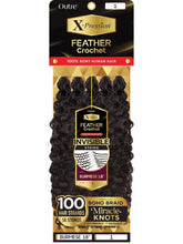 Load image into Gallery viewer, Outre X-Pression 100% Remy Human Hair Feather Crochet Braid Burmese 18 inch pre-looped
