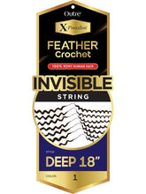 Load image into Gallery viewer, Outre X-Pression 100% Remy Human Hair Feather Crochet Braid Deep Wave 18 inch pre-looped
