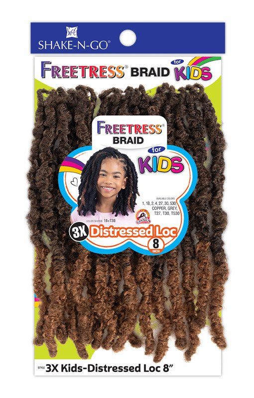 FreeTress Crochet Braids 3X Kids Distressed Loc 8