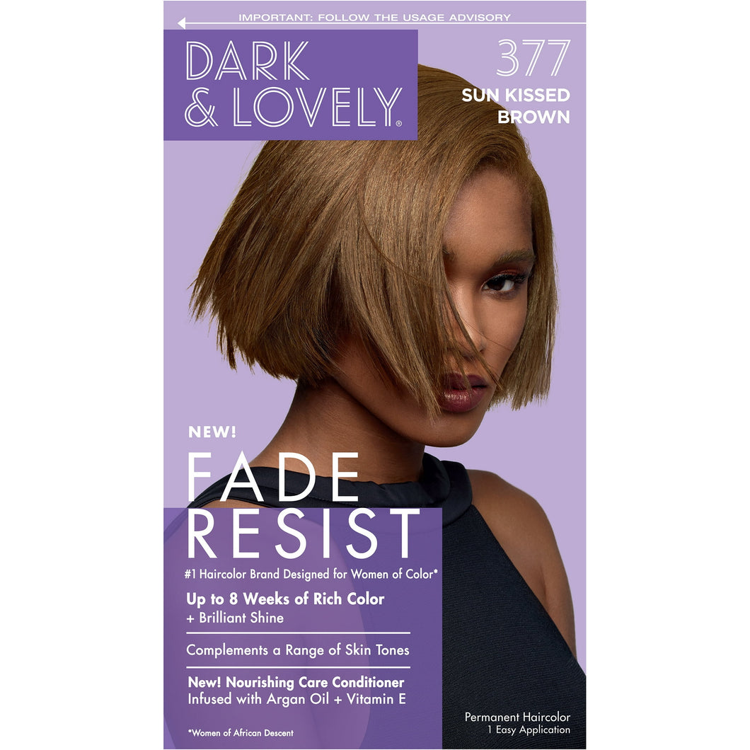 SoftSheen-Carson Dark and Lovely Fade Resist Rich Conditioning Hair Color, Permanent Hair Color - [377] Sun Kissed Brown