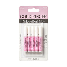Load image into Gallery viewer, Goldfinger Pink Gel Nail Glue 5 Pack GGL04
