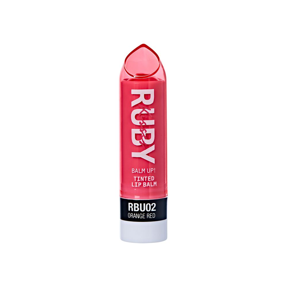 Ruby Kisses Tinted Lip Balm - Orange RedRBU02