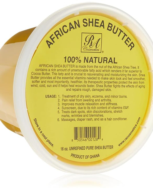 RA Cosmetics 100% Natural African Shea Butter Yellow 16oz