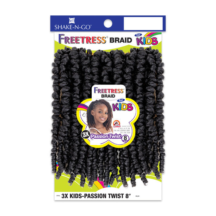 FreeTress Crochet Braids 3X Kids Passion Twist 8