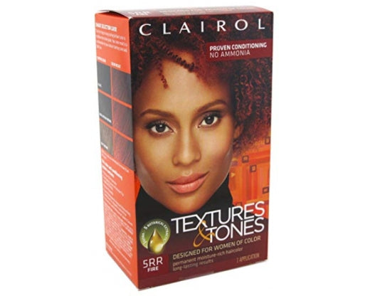 Clairol Textures & Tones Permanent Creme Hair Color #5Rr Fire Kit (12/Cs)