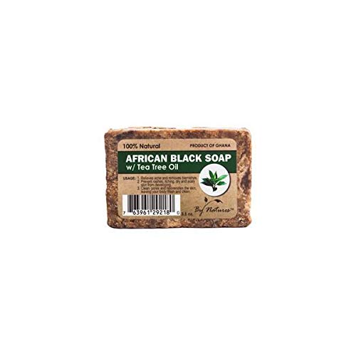 By Natures 100% Natural African Black Soap Tea Tree 3.5oz