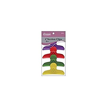 Round Handle Section Clip 3.93In 4Ct Solid Asst Color Annie 3235