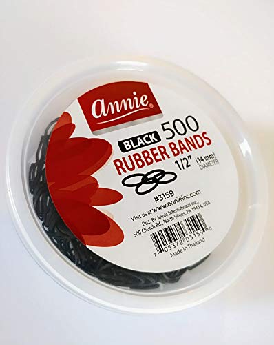 Rubber Bands 500Ct Black Annie 3159