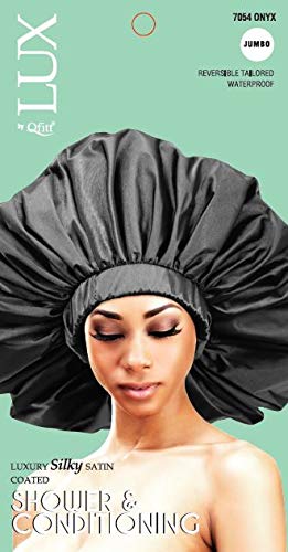 Silk Shower & Conditioning Cap(Jumbo) (6Pc) : Onyx Qfitt7054