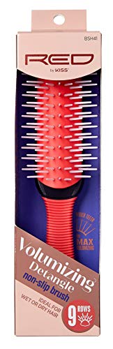 Red 9 Rows Volumizing Detangle Brush BSH41