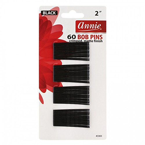 Bob Pins 2In 60Ct Matte Black Annie 3303