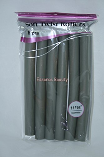 Soft Twist Rollers 7In 6Ct Gray Annie 1204