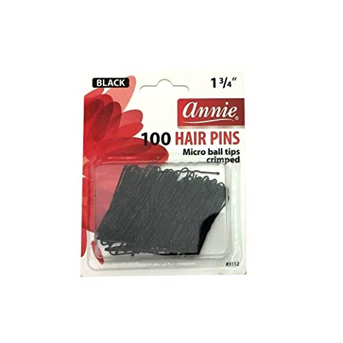 Hair Pins 1 3/4In 100Ct Black Microball Tipped Annie 3112