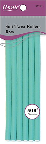 Soft Twist Rollers 7In 6Ct Green Annie 1199