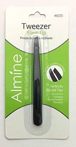 Almine Tweezers Slant Tip Black Annie 6025