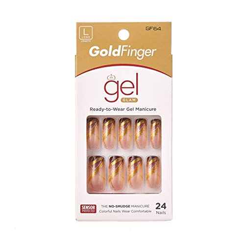 Gold Finger Fashion Nails GF64