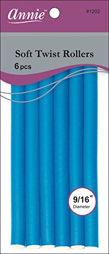 Soft Twist Rollers 7In 6Ct Blue Annie 1202