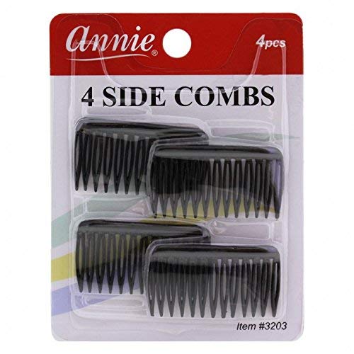 Side Combs S 4Ct Black Annie 3203