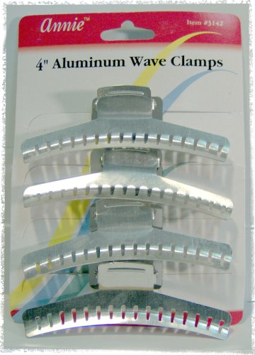 Aluminum Wave Clamps 4In 4Ct Annie 3142