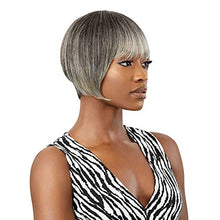 Load image into Gallery viewer, Outre Fab &amp; Fly Full Cap Wig Gray Glamour- Human Hair - Harriet
