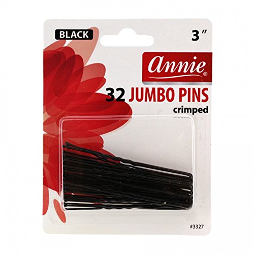 Jumbo Hair Pins 3In 32Ct Black Annie 3327