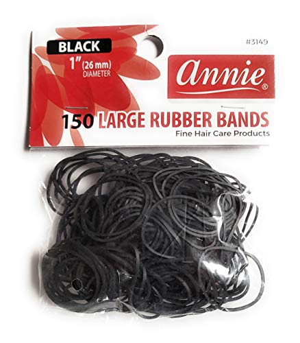 Rubber Bands L 150Ct Black Annie 3149