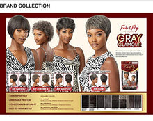 Load image into Gallery viewer, Outre Fab &amp; Fly Full Cap Wig Gray Glamour- Human Hair - Addison
