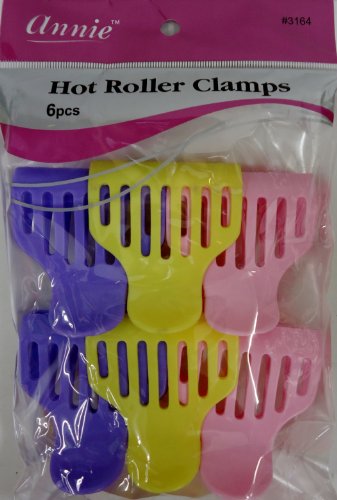 Hot Roller Clamps 6ct Asst Color Annie 3164